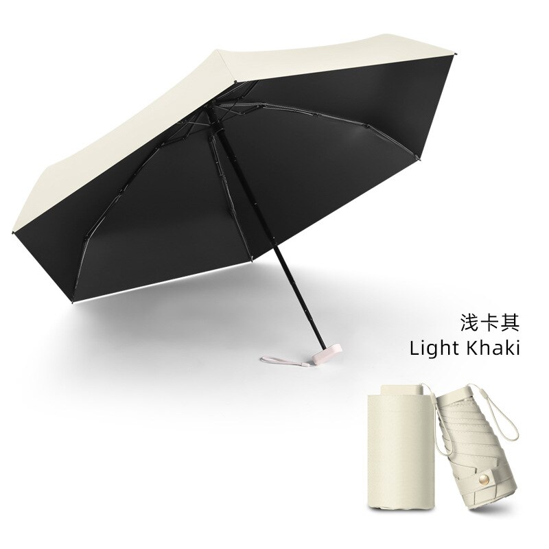 Mini parapluie de voyage Portable avec Protection UV, parasol de poche, à Six plis, coupe-vent, ultraléger: G