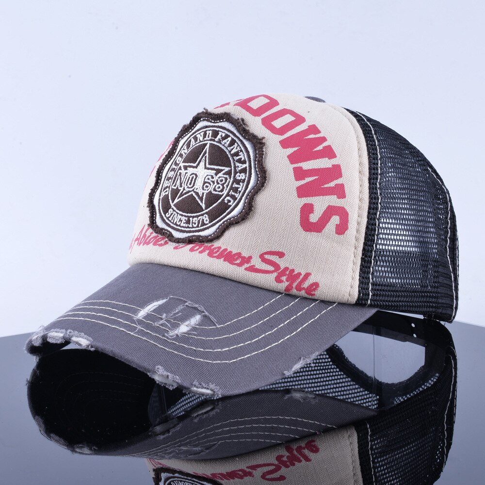 Trucker Hat Foreign Trade Men and Women Lettered Baseball Cap Summer Truck Driver Cap Mesh Cap Couple Wind Drying Curved Brim