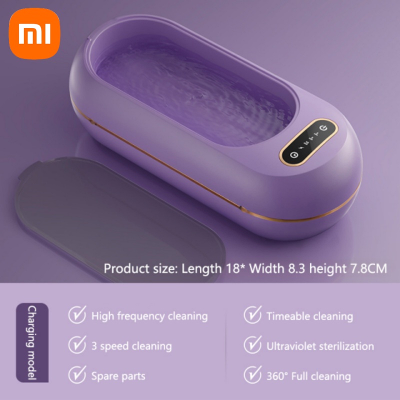 Xiaomi 3-Modi Elektrische Reinigung Hosenträger Kasten Multifunktions Glas Halter Reiniger Prothese Tiefenreinigung Maschine Schmuck Reiniger: Gelb