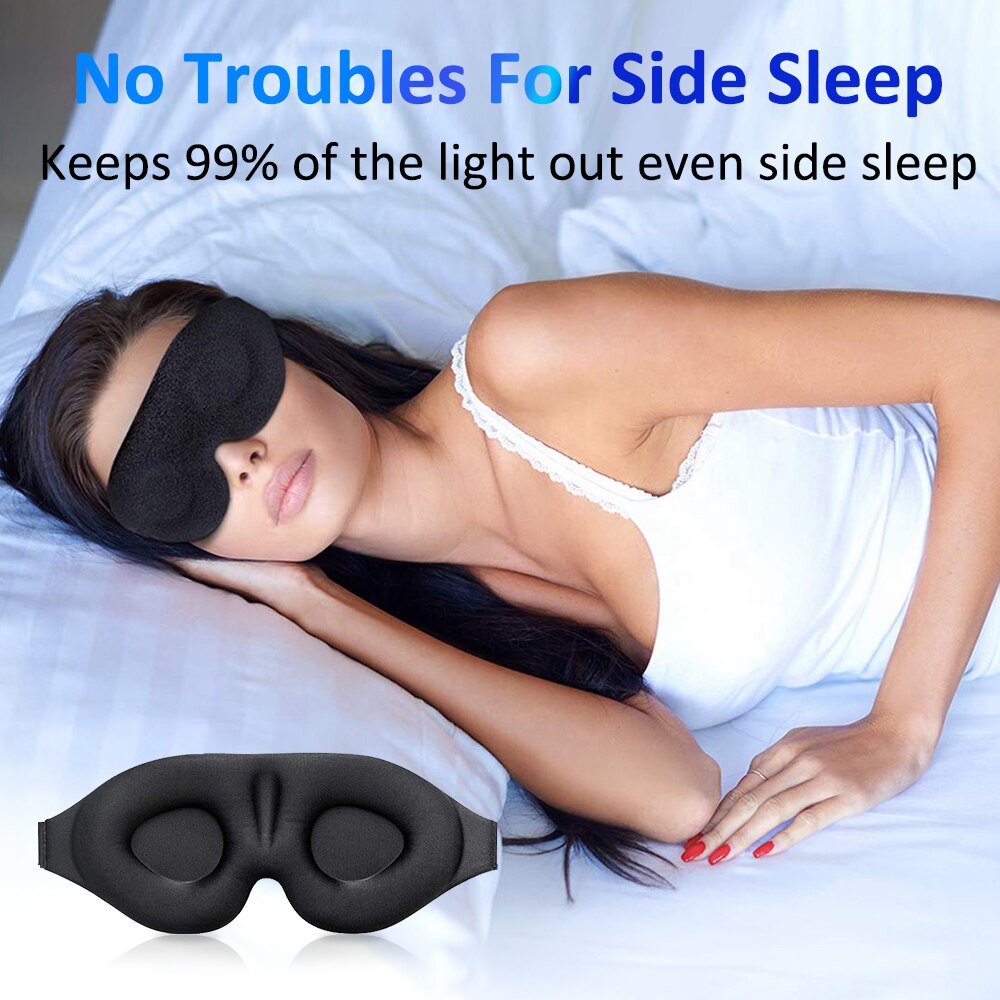Eye Patch Herbruikbare Zachte Ontspannen 3D Slapen Oogmasker Elastische Verstelbare Band Gewatteerde Cover Voor Reizen Blinddoek Eyepatch Vrouwen Mannen
