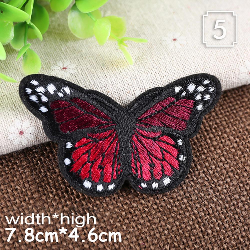 DIY Nadel Kunst Handwerk Kleidung Patches Kleidung Multicolor Schmetterling Stickerei Patch Appliques Abzeichen Aufkleber Für Kleidung