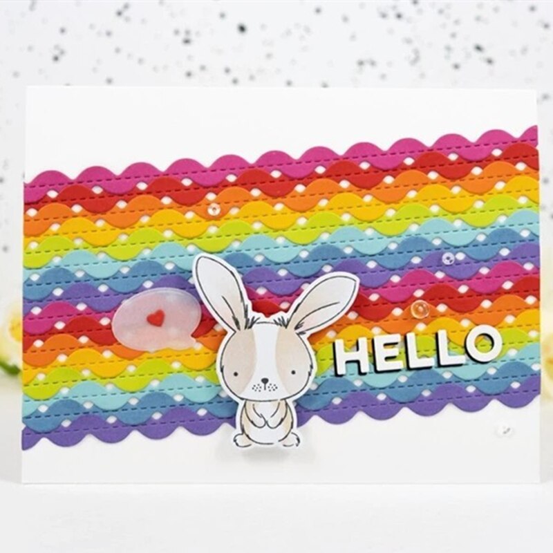 DIY Layer Metal Cutting Die and Scrapbooking For Paper Making Sweetest Somebunny Embossing Frame Card Craft Stamp Set