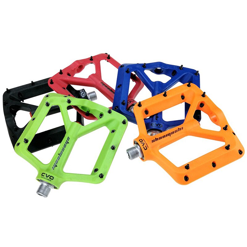 SHANMASHI CVO Bigfoot Nylon Carbon Fiber Bearing Pedal Mountain Bike Road Bike Pedal Comfortable Bicycle Pedal 333g/Pair