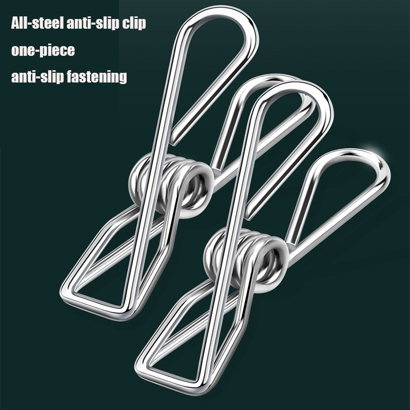 Aço inoxidável Windproof Secagem Rack, Multi-Funcional Hanger, Socks Holder, Bra Organizer, Clipe Sock