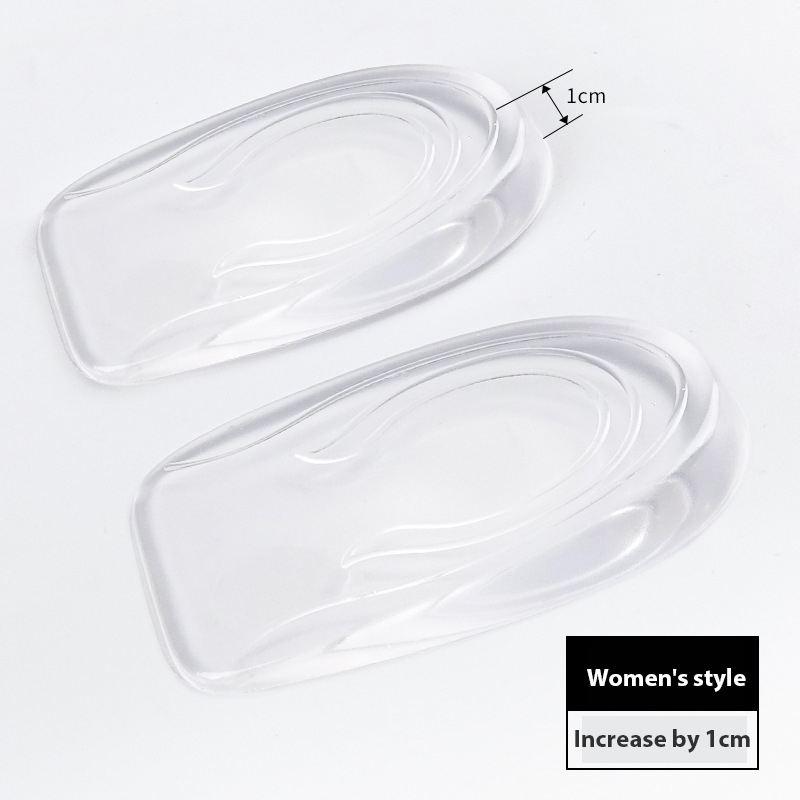 Silikon-Gel-Einlegesohle zur Erhöaufgehängt der Höer, Fersenhebeinsätze, Schuh- und Fußpflegeschutz, elastisches Kissen, Fußgewölbe-Stützeinlage für unisex