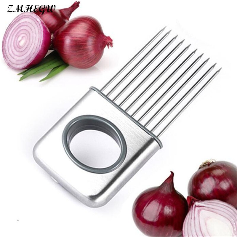 ZMHEGW 1 ST 13.5*6.5*2 cm Huishoudelijke Keuken Ui Houder Groente Aardappel Cutter Slicer Gadget Rvs Vork