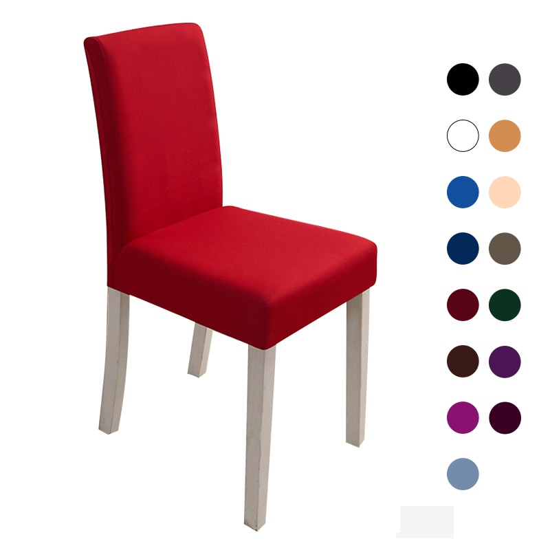 11- värinen yksivärinen tuolinpäällinen spandex joustava joustava slipcovers tuolinpäälliset ruokasaliin häät banketit hotellin kodinsisustus