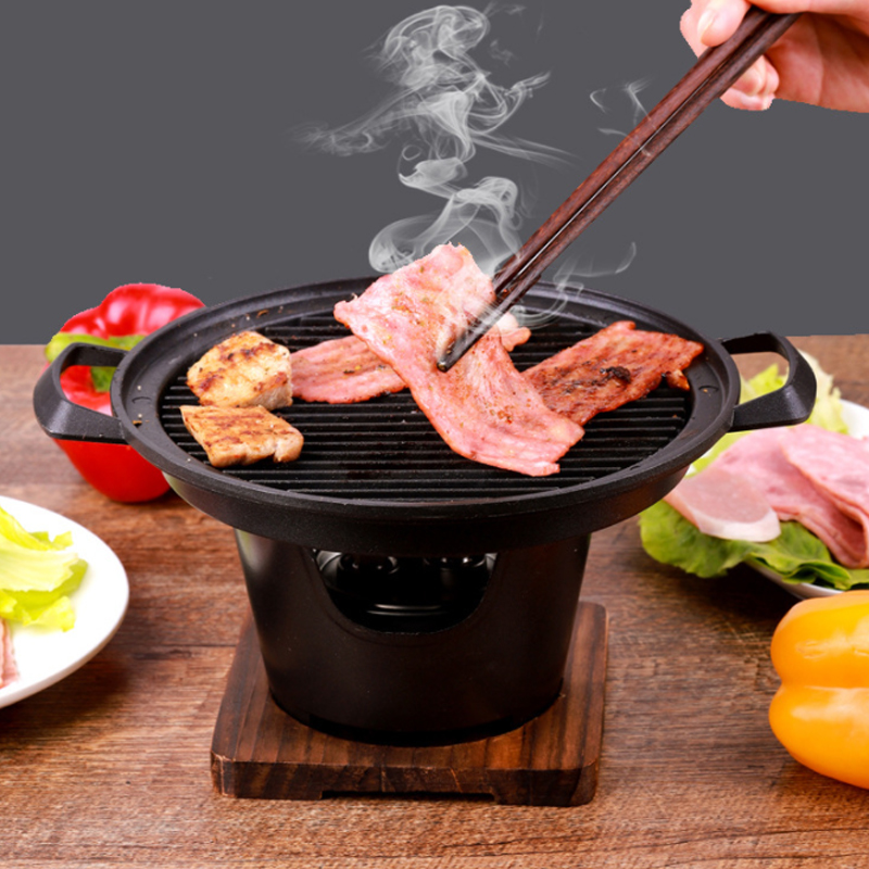 Estufa pequeña para barbacoa, cocina doméstica de estilo coreano para una persona, barbacoa al aire libre, sin humo, olla pequeña para asar de estilo japonés, MeatTool