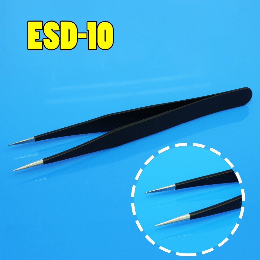 JCD Anti-static Precision Tweezers Set Pinzas Pincet Stainless Steel ESD Tweezer Electronics For Mobile phone Repair Tools