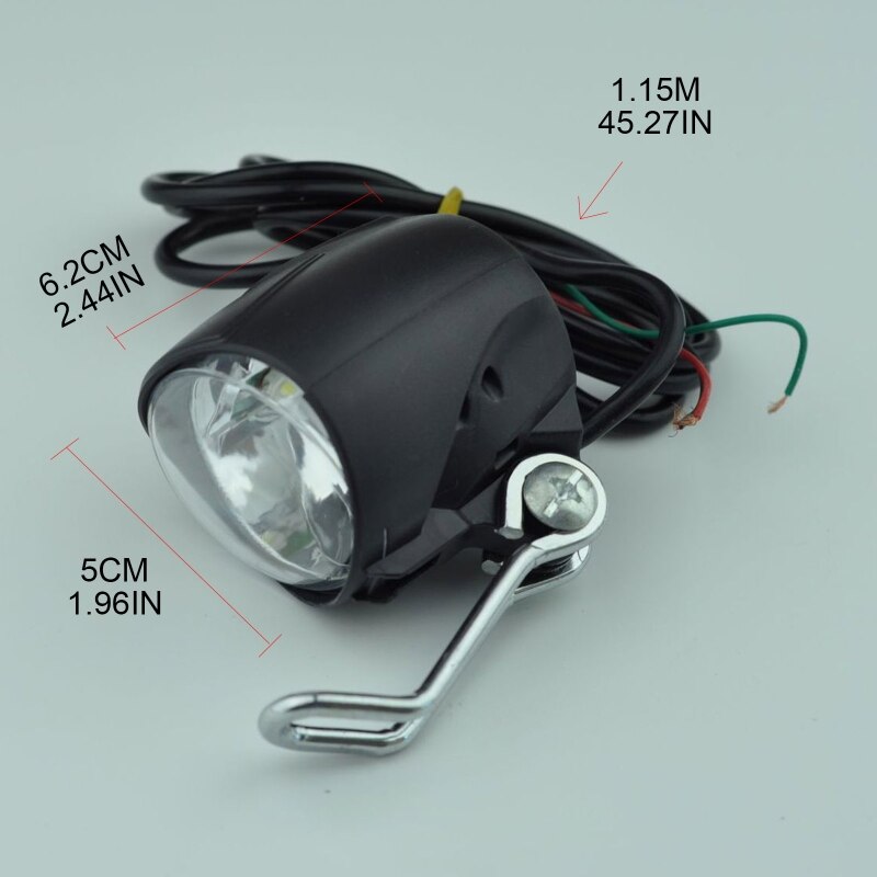 Klassisk strømlinet elektrisk scooter forlygte høje lyse led cykler forlygte