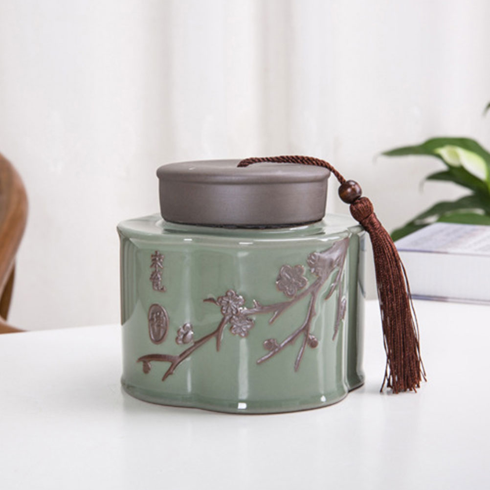 Chinese Style Tea Jar Canister Loose Tea Sealed Jar Home Tea Container