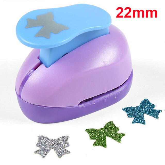 2.5cm Scrapbook Punches Handmade Cutter Card Craft Calico Printing DIY Eva Foam Paper Punch Hole Puncher Shape Clip Photo: Bowknot