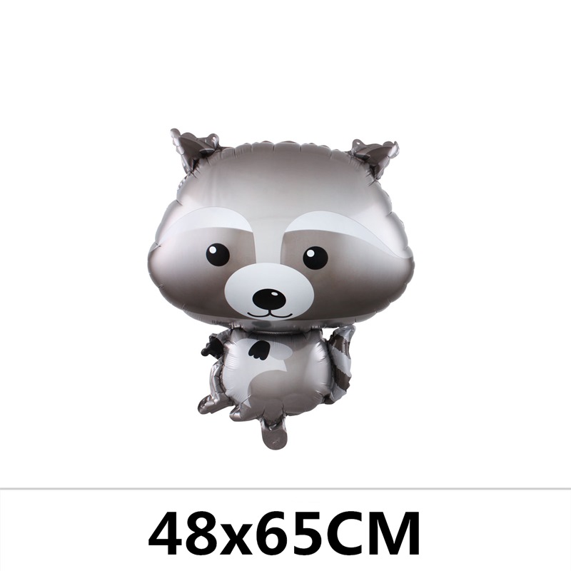 1 stücke Große Luftballons Tiere panda Fuchs Glücklich Geburtstag festival Dschungel Party Kinder Baby Dusche Dekorationen Helium Ballon: Raccoon
