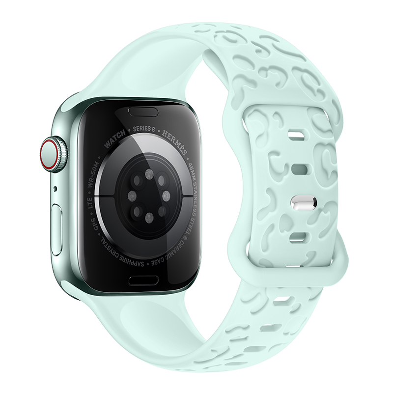 Rem til apple watch-rem 45mm 44mm 42mm 41mm 40mm 49mm 38mm 40 mm graveret correa-rem iwatch-serien ultra 7 se 3 6 8 5 4: Hvidt lys pur / 22mm
