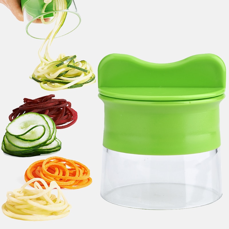 Handheld Spiraal Rasp Wortel Aardappel Komkommer Snijder Groente Fruit Slicer Salade Noodle Spaghetti Courgette Blade Spiralizer