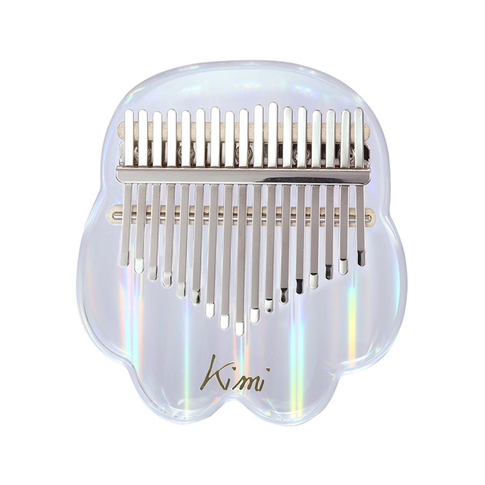 Kalimba Kimi acrílico, Piano de pulgar transparente de 17 teclas Mbira Sanza con sintonizador, martillo Gig, teclado Kalimba, instrumento de de Navidad
