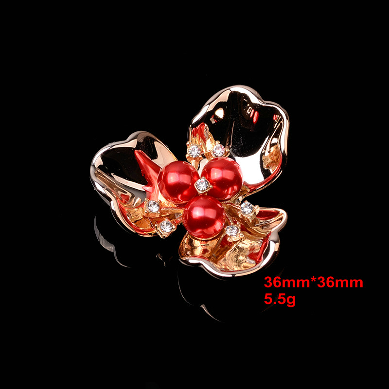 10 Uds. De botones de flores y perlas de concha de diamantes de imitación de aleación de , accesorios de joyería de corazón, ramo de novia, bolsa DIY, Material para manualidades para el cabello