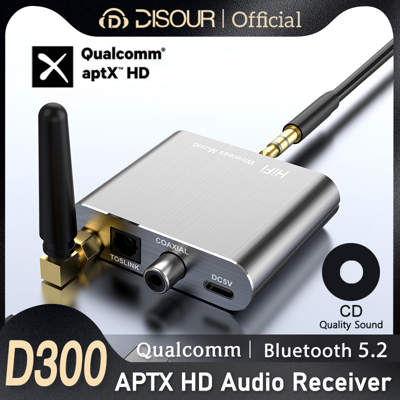 Qualcomm APTX-HD Bluetooth 5.2 Audio Ontvanger Hifi Stereo Muziek Cd Geluid 3.5Mm Aux Coaxiale Optische Vezel Wirelss Adapter