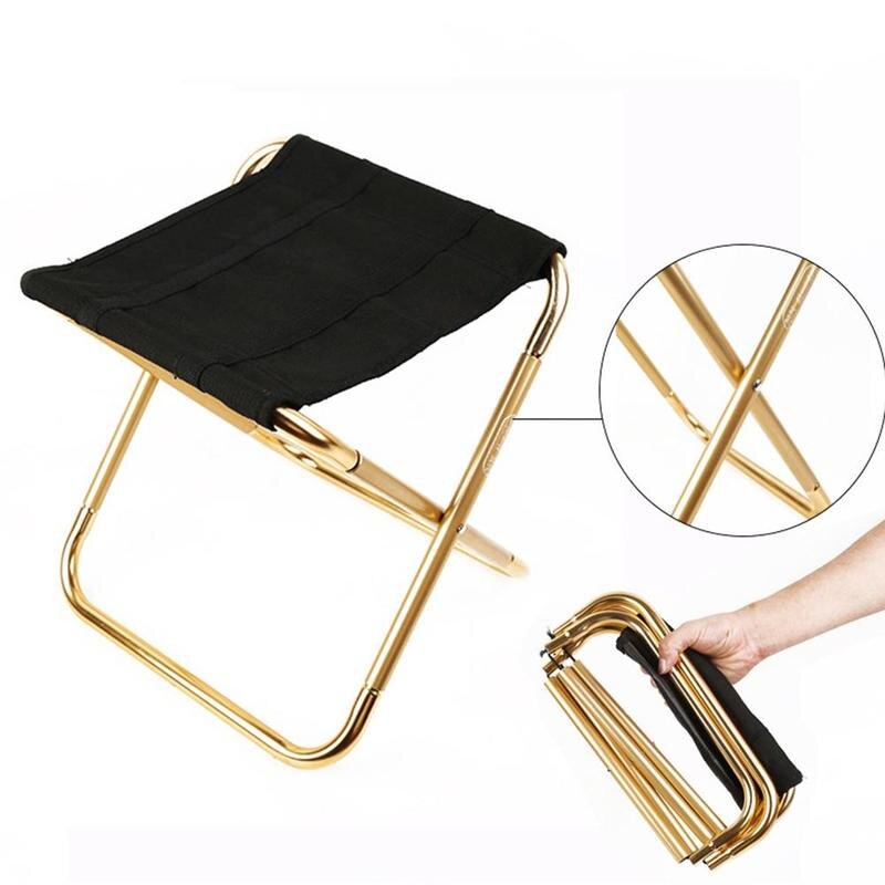 Outdoor Folding Chair Fishing Chair Aluminum Oxford Cloth Barbecue Stool Folding Portable Camping Chair Lazy Chair