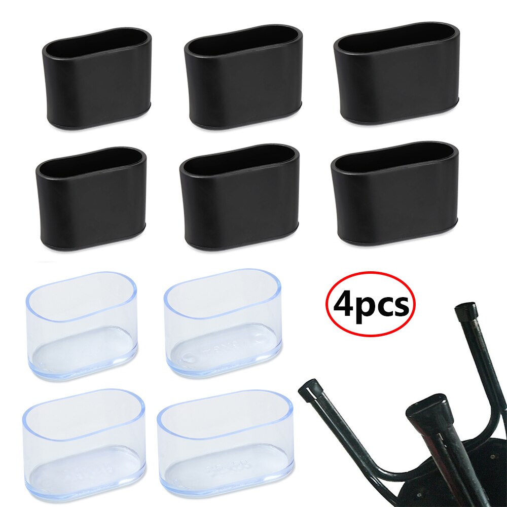 4Pcs Oval Shape Furniture Table Chair Leg End Caps Covers Floor Protectors Silicone Pads Non-Slip Furniture Foot Covers