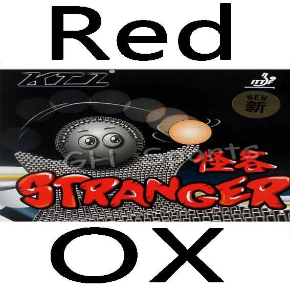 KTL Stranger Attack Long Pips-out Table Tennis PingPong Rubber: red OX