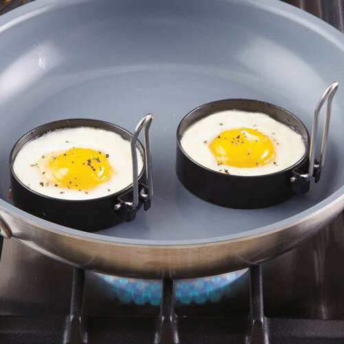 2pc Fried Egg Pancake shaper Stainless Steel Shaper Fried Egg Pancake Ring Circle Mold Heart Shape Kitchen Egg Cooking Tool 3