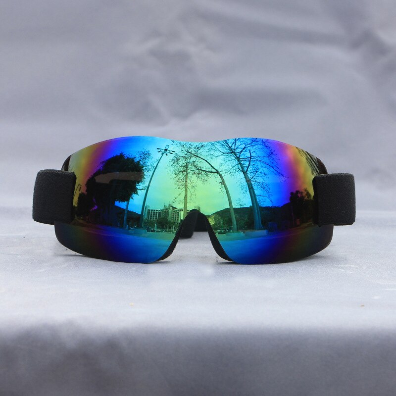 Adult Ski Goggles Men and Women-Single Layer Eye-protection Goggles Children Mountain Climbing Goggles Outdoor Ski Goggles Equip: Gold Colorful