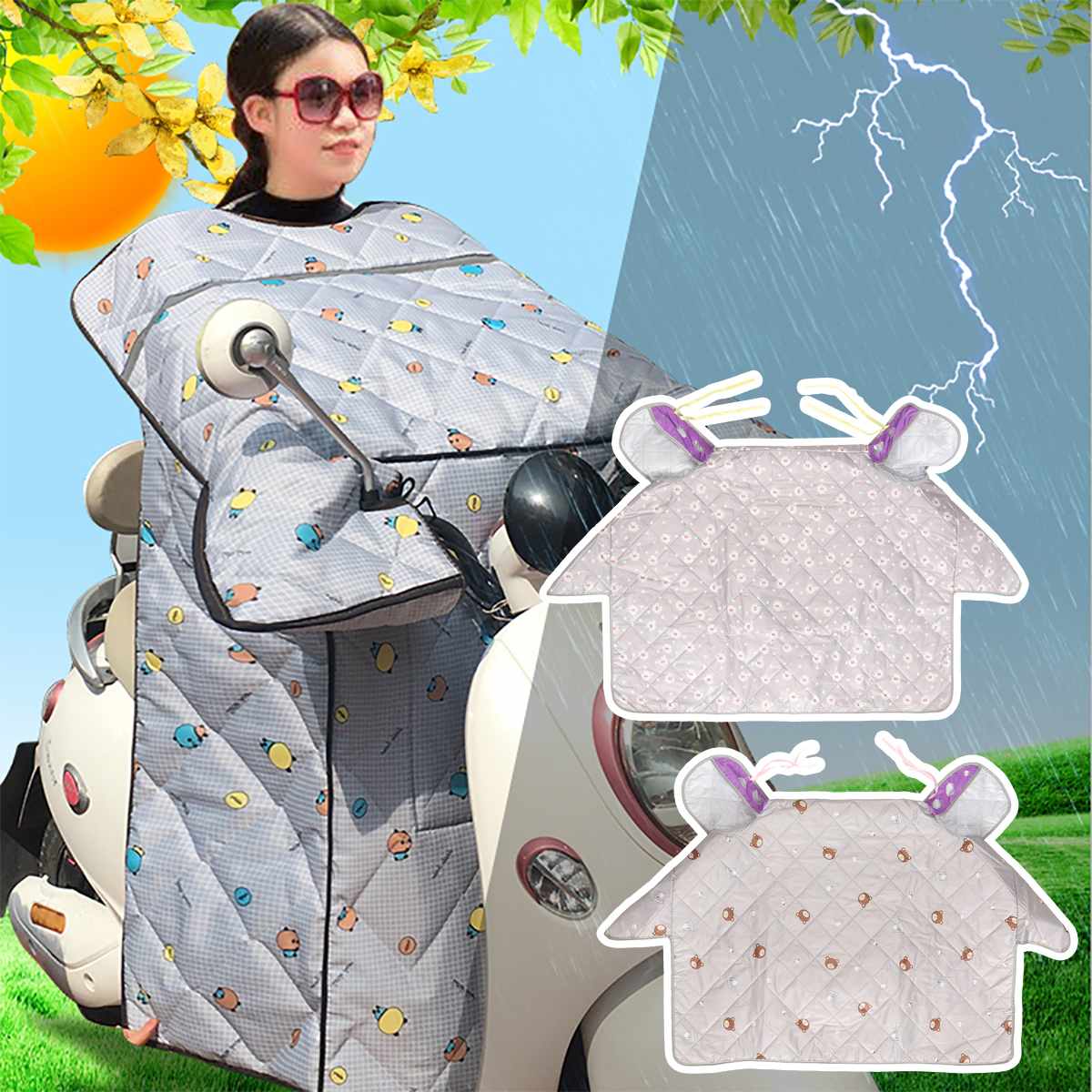 Winter Motorfiets Been Cover Met Stuur Moffen Waterdicht Winddicht Cover Motorfiets Scooter Been Beschermen Knie Zomer Zonnebrandcrème