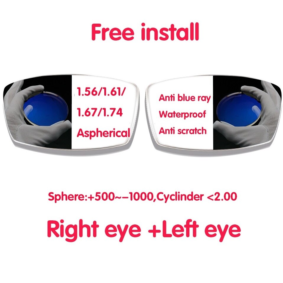 1.56 Index Glasses Lens 1.61 Anti Blue Light Ray Glasses Resin Lenses 1.67 1.74 Ultra-thin Reading Myopia Eyewear Optical