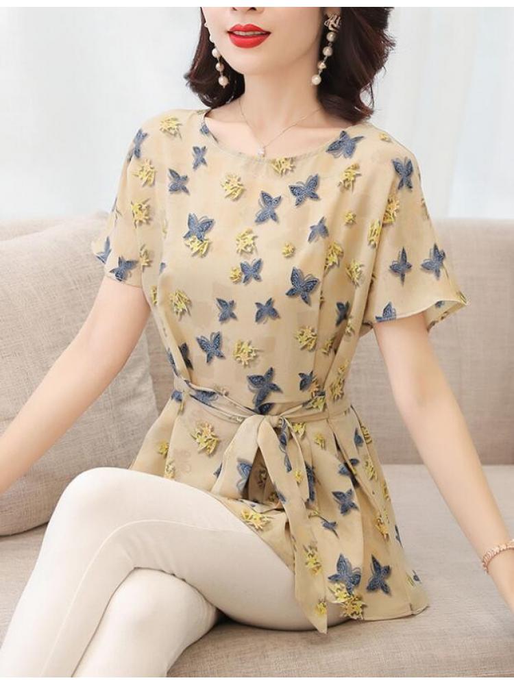 S -4xl löst sittande kläder kvinnor sommar kontorsdam fluga skjortor casual retro vintage blommigt tryck peplum toppar blusar