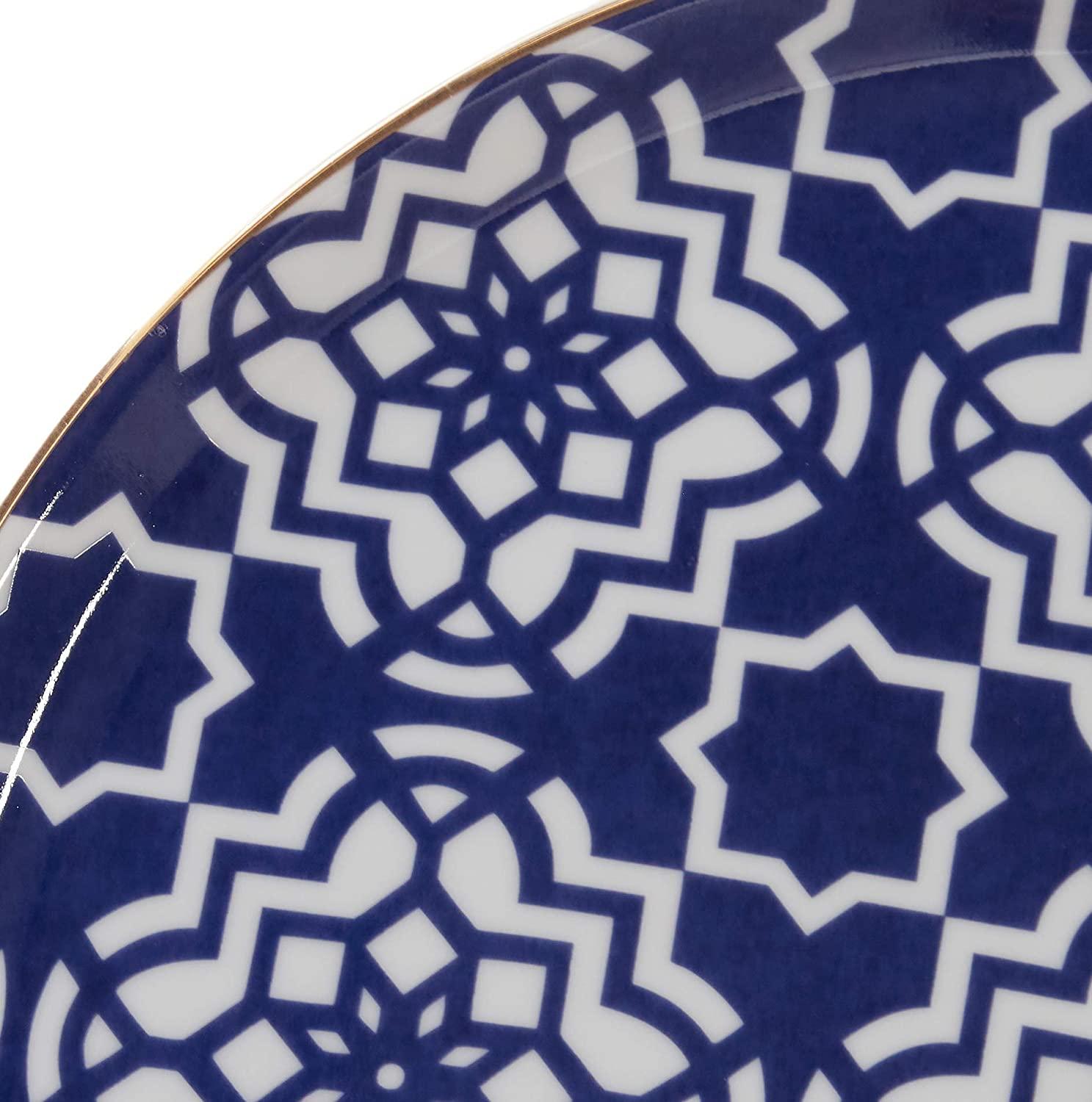 Porland maroc ensemble d'assiettes en porcelaine violet