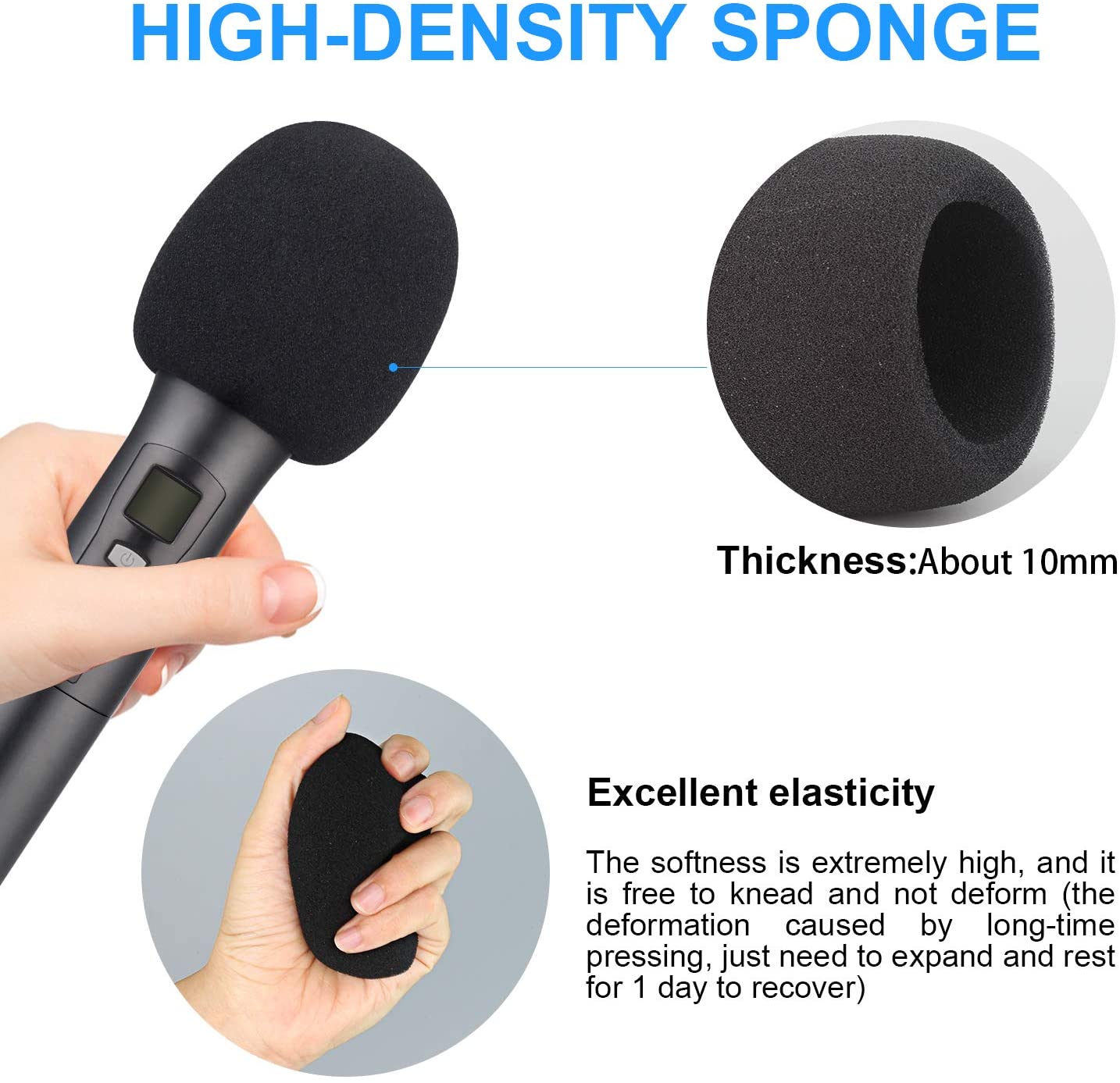 Microphone Foam Case Thicken Mic Cover Sponge Studio WindScreen Protective Grill Shield Microphone Cap foam Cover