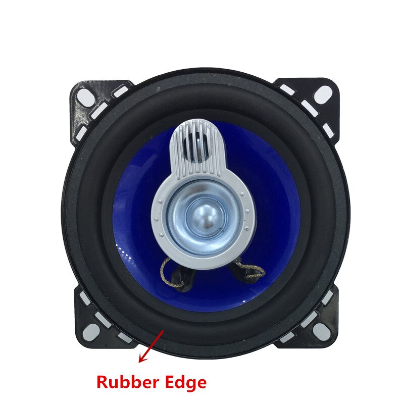 Altavoz de coche de alta fidelidad de 4 pulgadas, 220 vatios, 4ohm, 3 vías, Coaxial, borde de goma, cono de inyección azul, 70 magnético, cubierta de plástico, 1 ud.