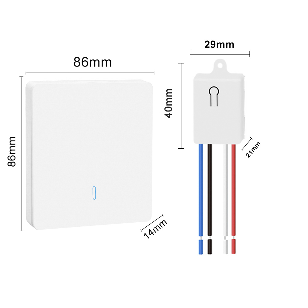 433Mhz Draadloze Schakelaar Smart Home Licht/Led/Lamp Universele Breker AC90V-250V Afstandsbediening Rf Relay Ontvanger Wandpaneel Schakelaar