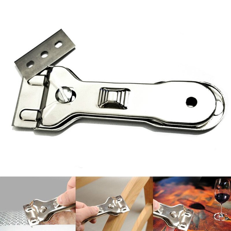 1Pc Glass Ceramic Hob Scraper Cleaner Tool with Blade and 1pc Spare BladesFor Cleaning Oven Cooker