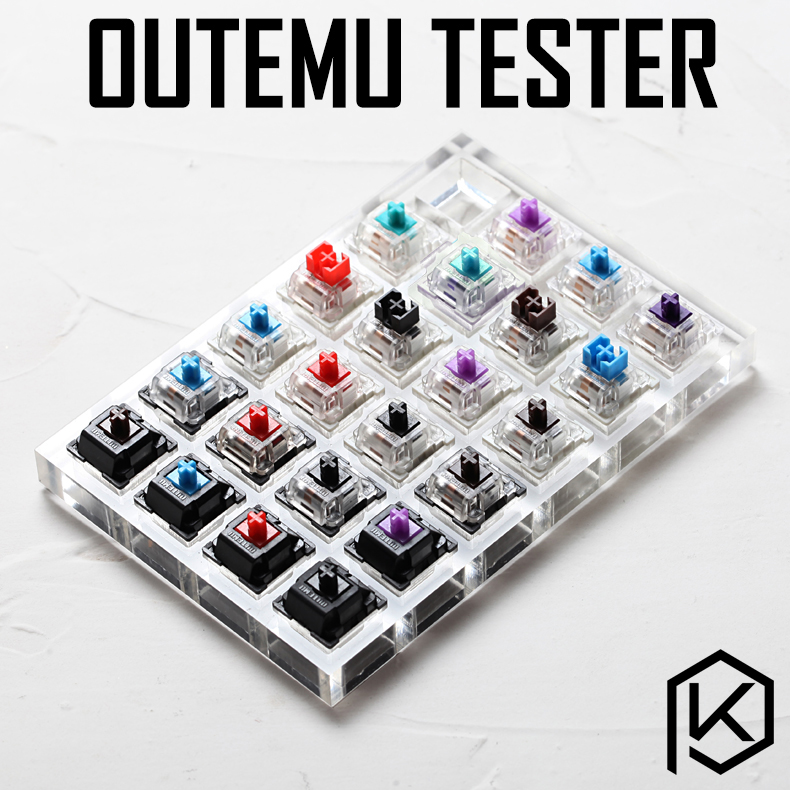 23 switch switches tester with acrylic base blank keycaps for mechanical keyboard outemu rgb smd otm ice clear
