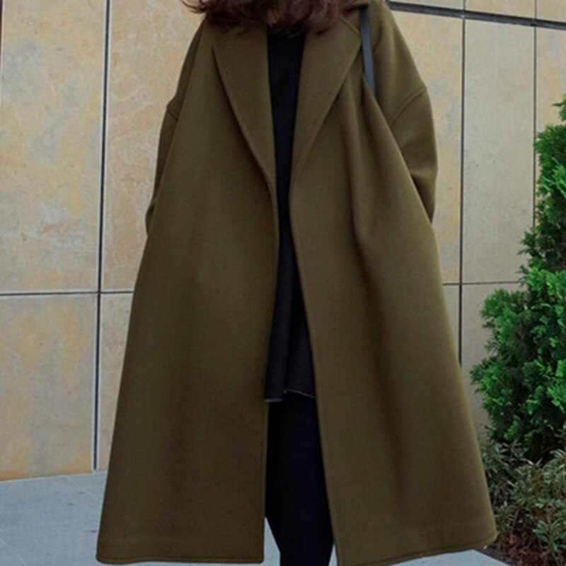 Wool Solid Color Regular Coat grm0360