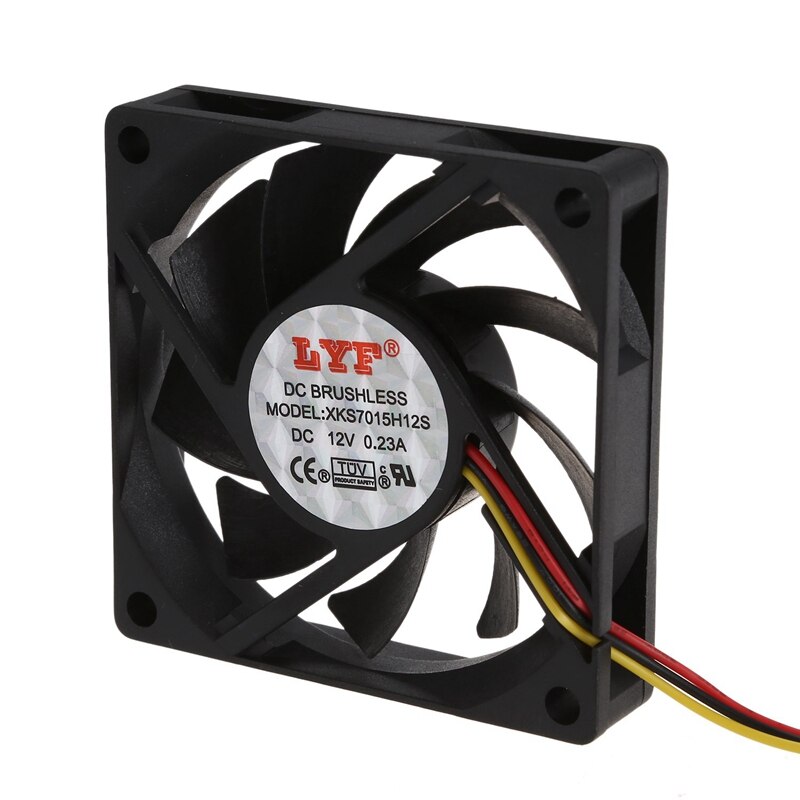 Internal 12V 3 Pin CPU Fan Cooler Fan for PC 70x70x15mm