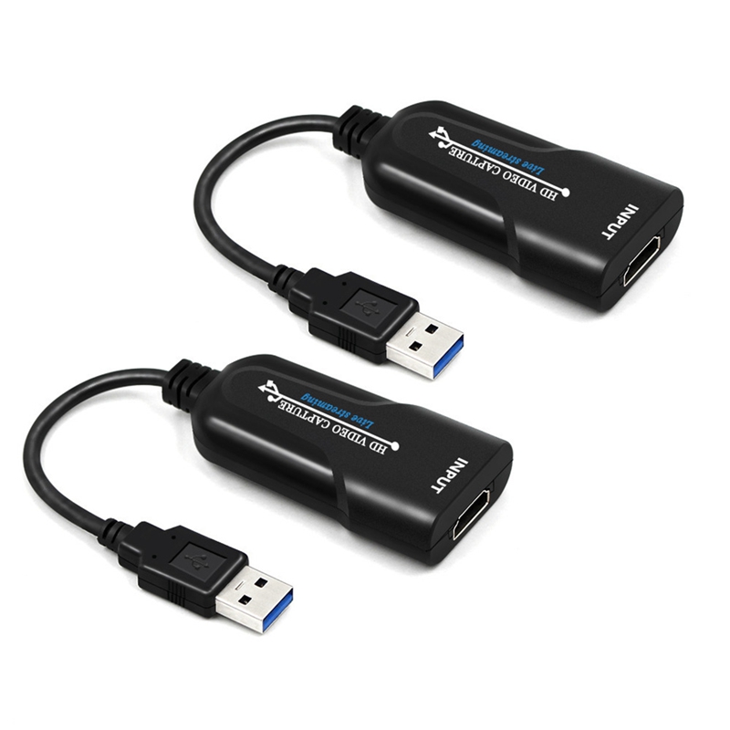 2Pcs Capture Card Usb 2.0, Video Capture Card Usb Naar Hdmi-Compatibel, 1080P Video Recorder Voor Definition Acquisitie: Default Title