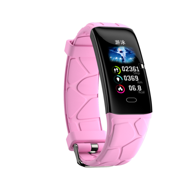 Meertalige  e58 slimme armband digitale horloge waterdichte sportcamera smartwatch hartslag bloeddruk gezondheidsmonitor: Roze