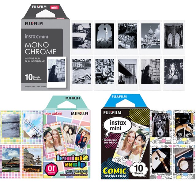 10 blätter Fuji Fujifilm instax Mini 11 9 filme weißen Rand 3 Zoll farbe Film für sofortig Kamera Mini 8 9 11 7s 25 Foto papier: setzt2