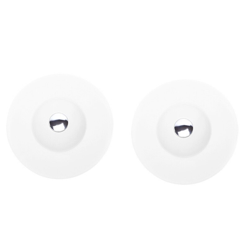 Bouchon intelligent d'évier, filtre d'évier, bouchon de lavabo, accessoires de cuisine et salle de bains: 2PCS White