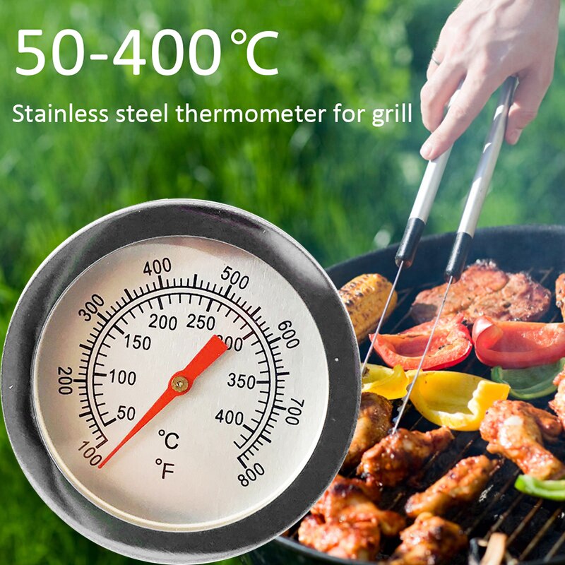 100-800/1000℉ Meat Thermometer Kitchen Digital Cooking Food BBQ Smoker Pit Bimetallic Grill Temperature Meter Gauge Tools
