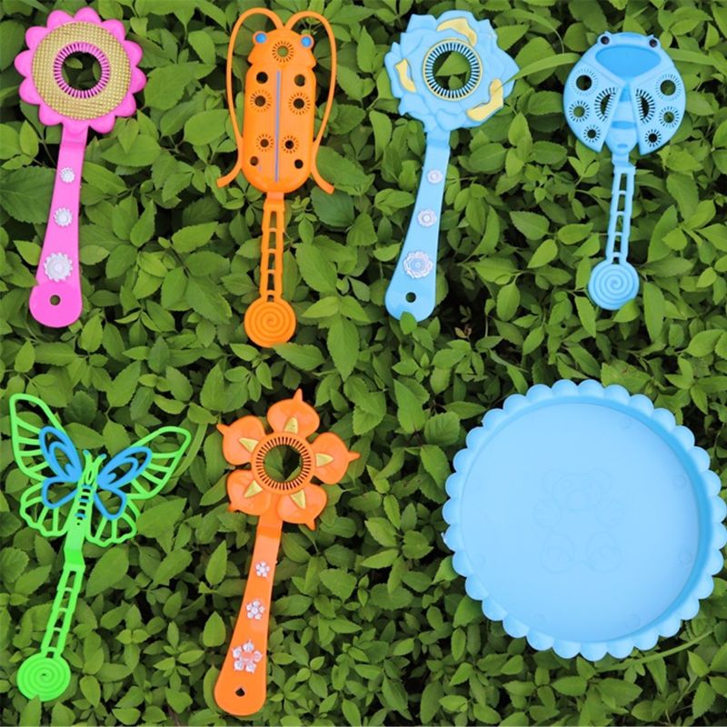 per bambini di Acqua Che Soffia Giocattoli Divertimento tutto'aria Aperta sport di Sapone Che Soffia Bolla Corno Concentrato Bastone Vassoio Giocattoli per Bambini kit: C