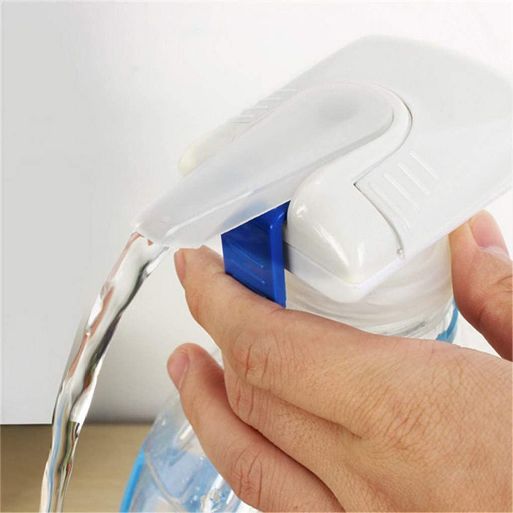 Beverage Pumping Device Electric Automatic Water Drink Beverage Dispenser Spill Proof Water Bottle Pump, Blue