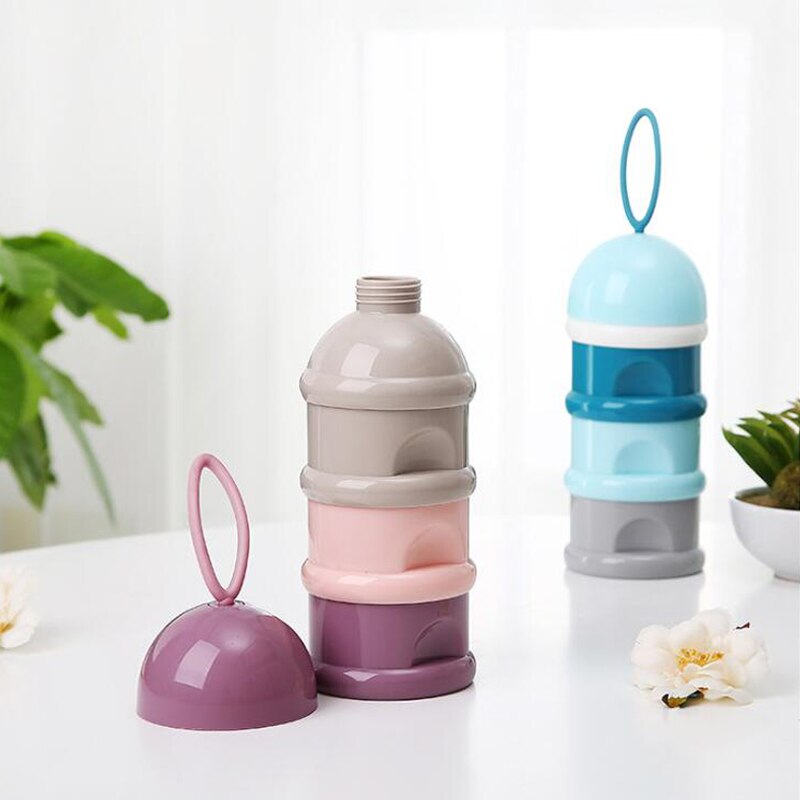Kids Formula Milk Container 3 Layer Style Portable Baby Food Storage Box Cereal Cartoon Toddle Milk Powder Boxes