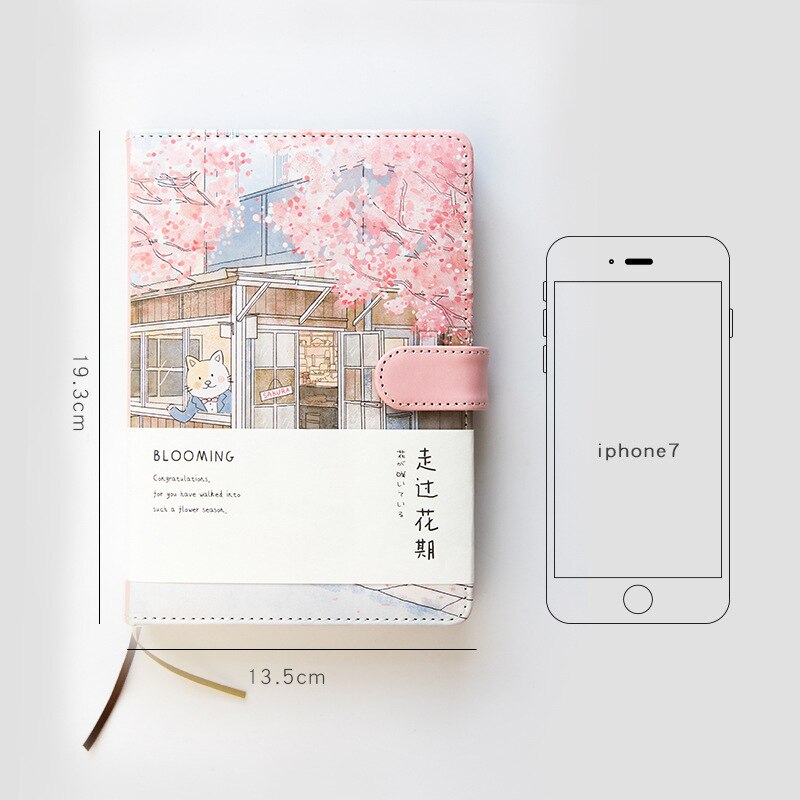 Animal Coloring Page Cover Notebook A5 Thickening Multifunctional Inner Page Notepad Student Magnetic Snap Notebook: D