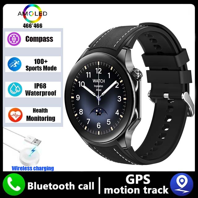 Dla OPPO zegarek DT zegarek X mężczyźni sprytny zegarek GPS trajektoria kompas 1.43 "AMOLED 466*466 HD ekran Bluetooth połączenie Człowiek Smartwatch: zielony