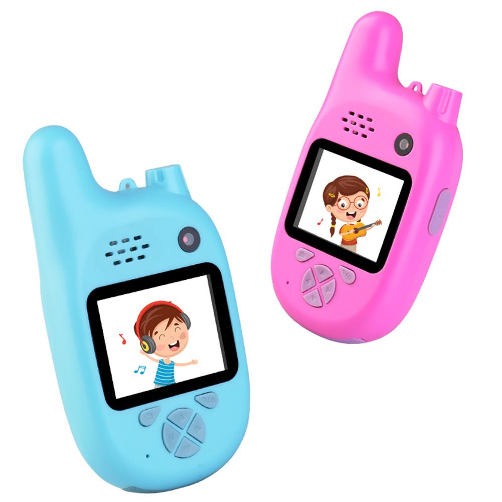 Walkie-talkie de con cámara de dibujos animados para niños, intercomunicador de aspecto bonito, juguetes para niños,