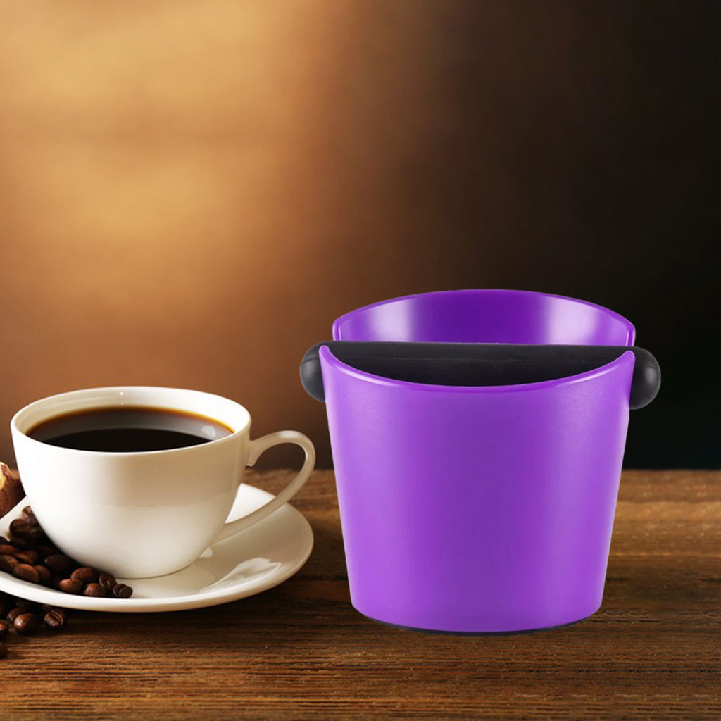 Papelera de café antideslizante para Barista, contenedor de basura con barra desmontable, absorbente de golpes, ABS